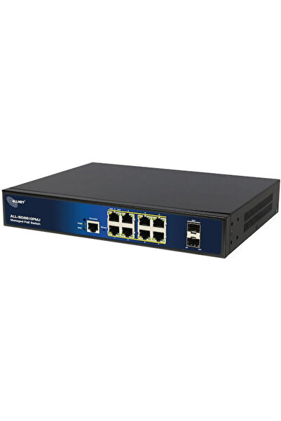 ALLNET Διαχειριζόμενος διακόπτης L2 PoE+ με 8 θύρες Ethernet Gigabit (1Gbps) ...