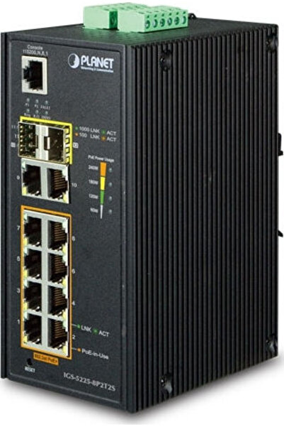 Planet IGS-5225-8P2T2S Διαχειριζόμενος διακόπτης L2 PoE+ με 8 θύρες Ethernet ...
