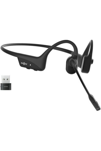 Shokz OpenComm2 UC Ασύρματα Ακουστικά Πολυμέσων Οστικής Αγωγιμότητας με Μικρό...