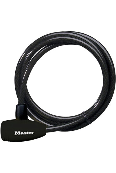 Master Lock Κλειδαριά καλωδίου ποδηλάτου με κλειδί, μαύρη