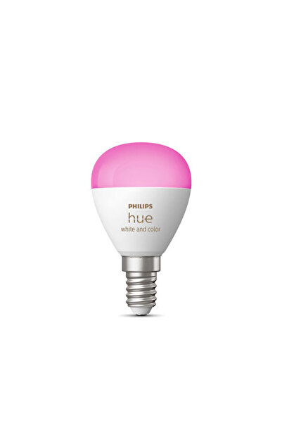 Philips Έξυπνη λάμπα LED 5.1W για ντουί E14 και σχήμα P45 RGBW 470lm 92900357...
