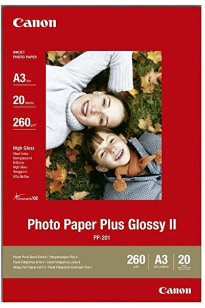 Canon PP-201 Φωτογραφικό Χαρτί Plus II A3 275γρ/τμ για Εκτυπωτές Inkjet 20 Φύ...