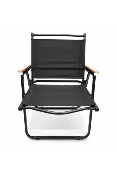 GENERAL Portable Outdoor Folding Camping Chair With Wooden Armrest And Polyes...