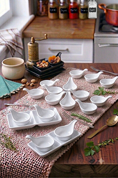BİODATA 12 Pieces of Unbreakable Melamine Sauce Bowl and Jam Bowl with Handle...
