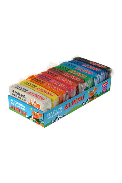 Alpıno Standard Plasticine Display, 10 X 50Gr./Display, - 10 Assorted Colors
