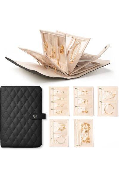 Bukela Travel Jewelry Organizer Case Jewelry Organizer Book with Transparent ...