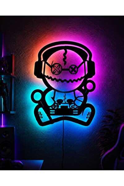 TEKNOKUTUM TEKNO KUTUM Kişiye Özel İsimli LED Oyuncu Tablosu, Gaming Gamer Od...
