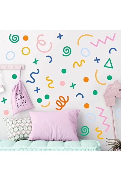 GENERAL 72PCS Stars Wall Decals, Self-Adhesive Colorful Pentagram Stickers | ...