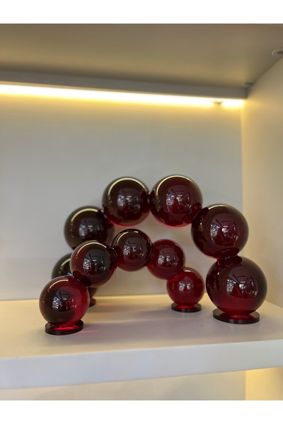 Bubble Elips Bordo Cam Obje Set