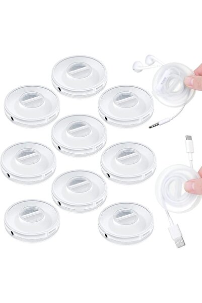 Bukela 9 Pack Cable Organizer, Rotatable Cord Winder & Cable Management Box f...