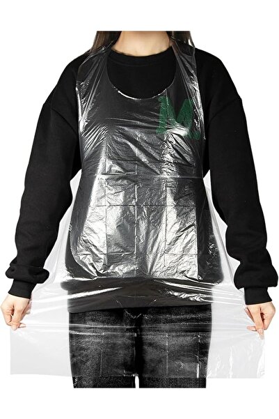 KASTWAVE Disposable Aprons - 50pcs Plastic 3ft/95cm Waterproof Thick Plastic ...