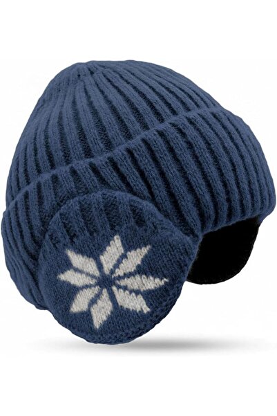 Infispace Men & Women Fur Lined Winter Knitted Beanie with Earflap| Snow Skul...