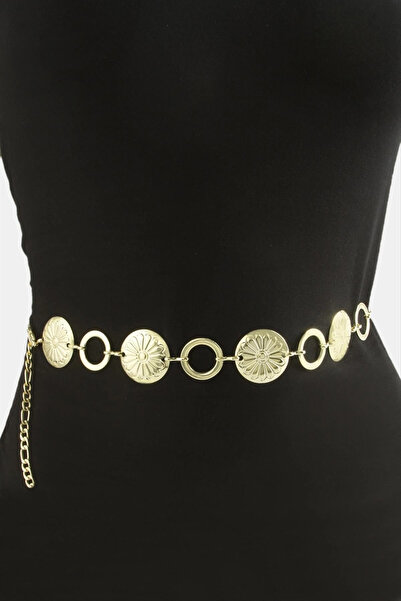 Mercansa Flower Metal Chain Belt