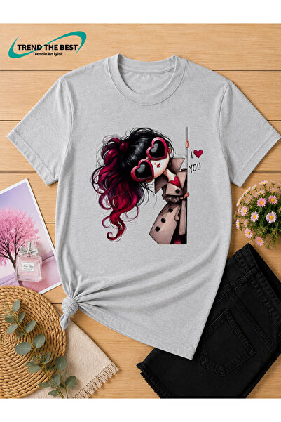 TREND THE BEST Trendin En İyisi Summer I Heart You Jacket and Glasses Printed...