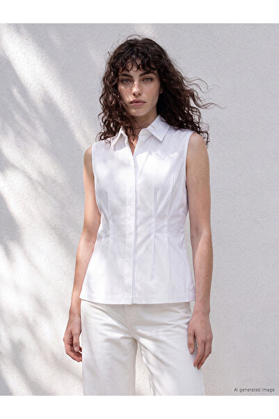 LC Waikiki Nevavm Women's Pleated Waist-Sitting Shirt with a Difference