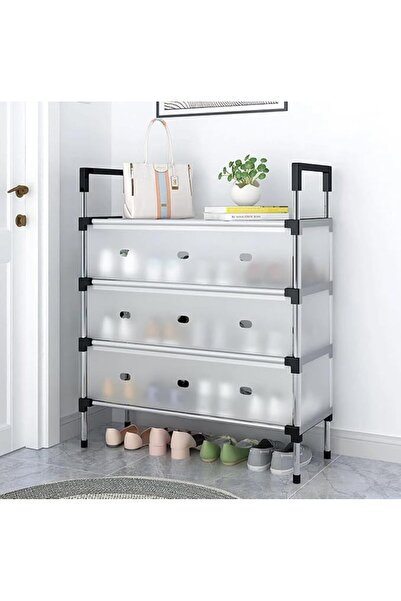 Yelajoy Multi-layer Shoe Rack with Doors, Household Shoes Storage Rack Organi...