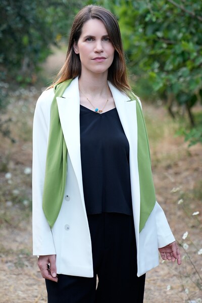 Defne&Apollon İpekçilik 100% Silk Scarf – Dark Pistachio Green