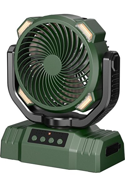 Morvena Picks Ventilator de camping USB 10000 mAh, ventilator portabil cu tel...
