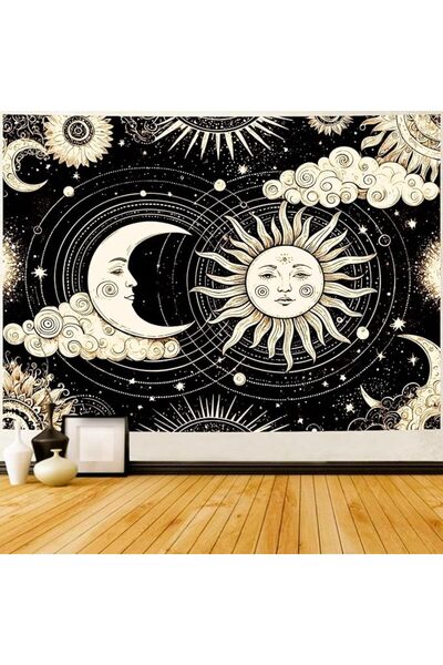 TERRIFI Celestial Wall Hanging Tapestry for Home Decoration featuring Sun and...