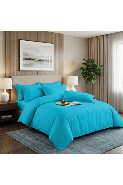 TextiLici Polycotton damask Duvet Cover Set , TextiLici®, 6 pieces, Stretchy ...