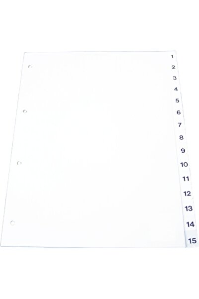 Optima Grey Plastic Index, Numeric 1- 5, A4, 120 Microns, Index separator
