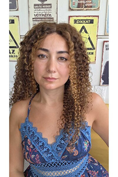 Perukçu Alev HERYÖNE AYRILAN KIVIRCIK GERÇEK SAÇ PERUK KS878