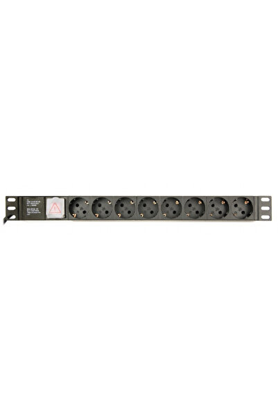 Gembird PDU 1U pt. rack 19 inch, 8 prize Schuko, intrare IEC, max 10 A, on/of...