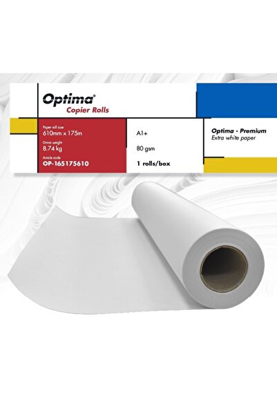 Optima Ρολό για φωτοαντιγραφικό A1+, 80γρ., 610χιλ. Χ 175μ., Ρολό για plotter...