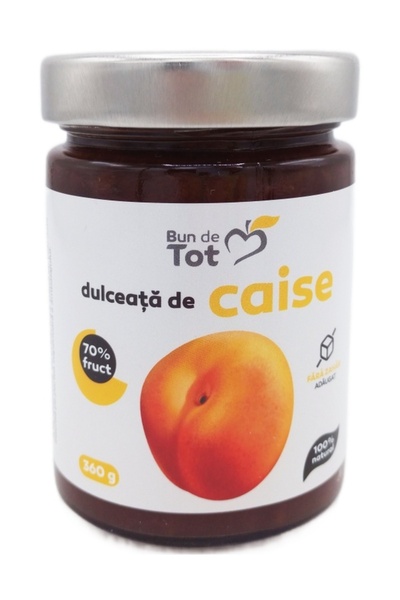 Bun de Tot Apricot Jam with 70% fruit, sugar-free, chemical-free, 360g