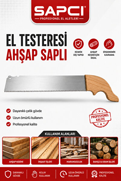 Sapcı Ahşap Saplı El Testere