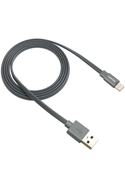 CANYON Cablu USB-A Lightning MFI-2 plat 1m gri
