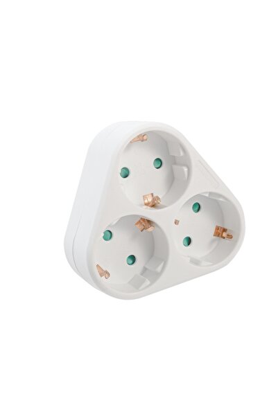 Spacer Triplu Stecher SPACER, Schuko, max 3500W, 16A, protectie copii, 3 priz...