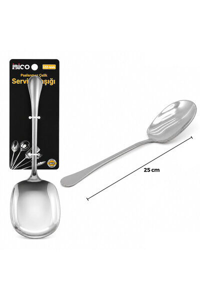 RiverWorld River World Metal Serving Spoon Chrome Color 25 cm