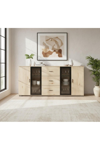 DEC33 Modern wooden buffet with a contemporary design