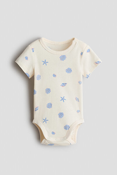 H&M Pamuklu ve Baskılı Body