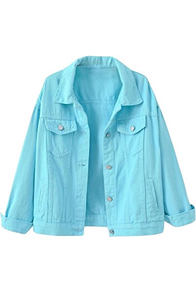 Generic Women's Denim Jacket Button Up Long Sleeve Jean Trucker Coat | Candy ...