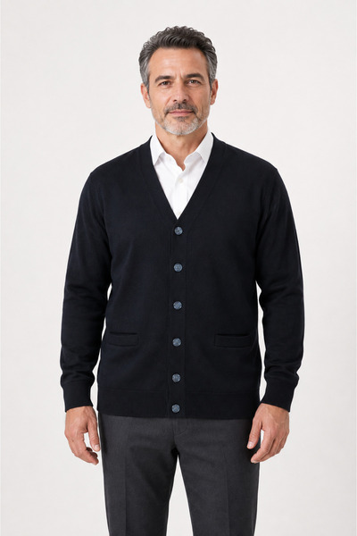 Mutlu City Men's Middle-Aged and Older Knitwear Knitted Acrylic Buttoned Wint...