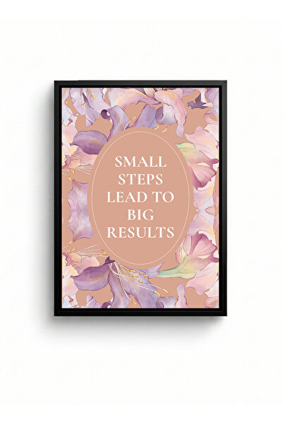 LOWHA Canvas Wall Art on Wood Frame with Black Floating Frame&Motivational Qu...