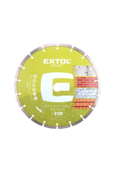 EXTOL CRAFT Diamond disc 230mm, EXTOL CRAFT, 600 rpm, 108815