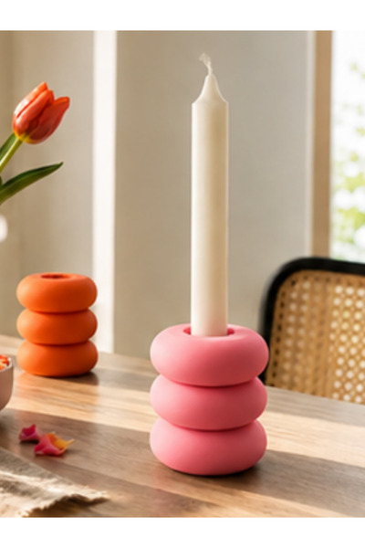 prime country Modern 3 Katlı Dekoratif Şamdan – Minimal Tasarımlı Mumluk