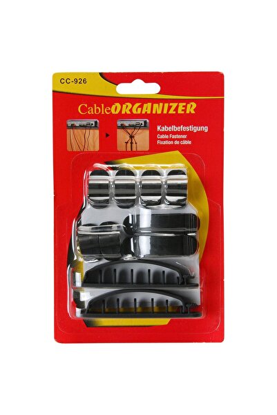 OEM Set Clips Οργάνωσης Καλωδίων 10τμχ Μαύρο