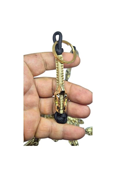 moonparacord سلسلة مفاتيح أسيسان مطرزة بالخرز ذهبية اللون