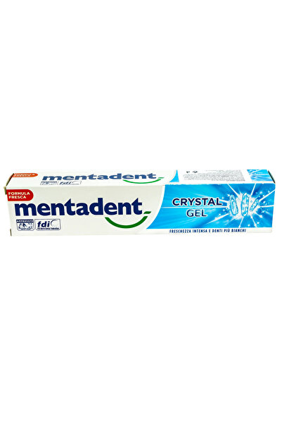 Mentadent White System Crystal Gel Toothpaste with Whitening Effect and Fluor...