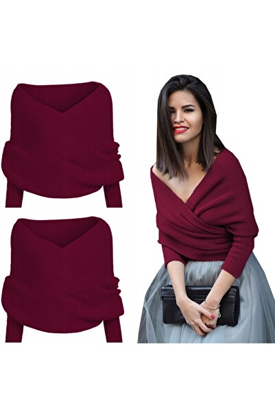 SNM Pulover Dama Snm, Marime Universala, Fabricat Din Lana Calda, Multifuncti...