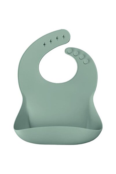 lowell home Basics Silicone Baby Bib River Green