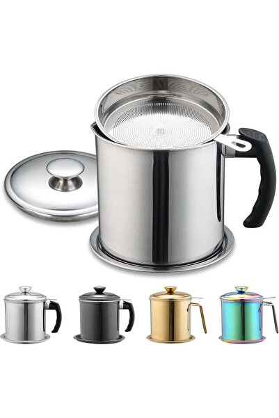 DubaiGallery Premium Stainless Steel Milk Pan with Detachable Strainer Basket...