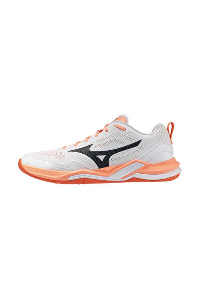 MIZUNO Wave Stealth Pro Unisex Handball Shoes White / Orange