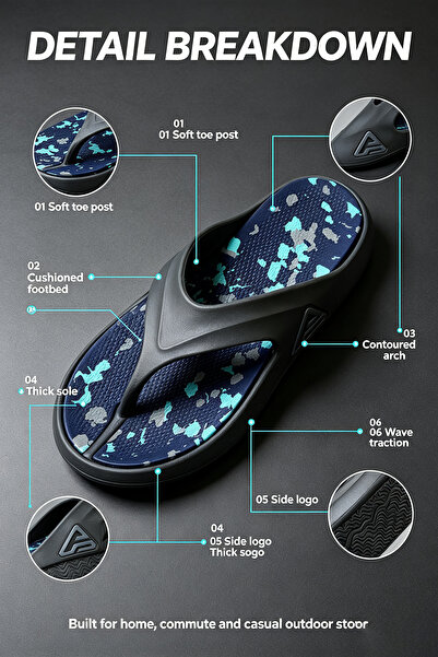 NajdEva Shop Ultra‑Light Soft‑Sole Men Flip‑Flops Locally Made in Saudi Arabi...