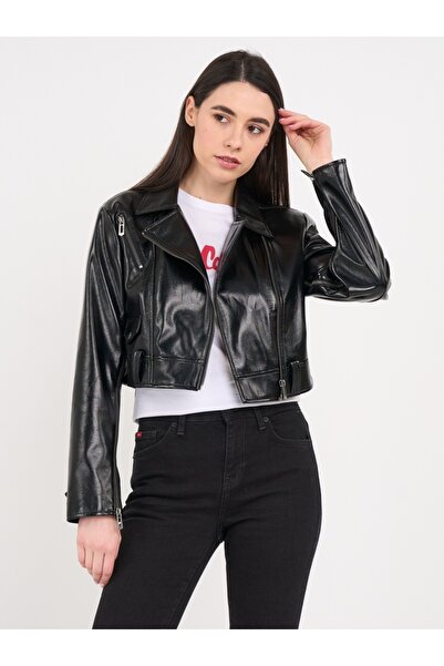 Lee Cooper - Jacheta dama de piele ecologica cu detalii