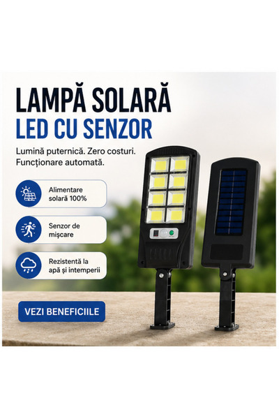 OEM Lampă solară LED cu senzor mișcare, rezistentă la apă - set 4 bucati